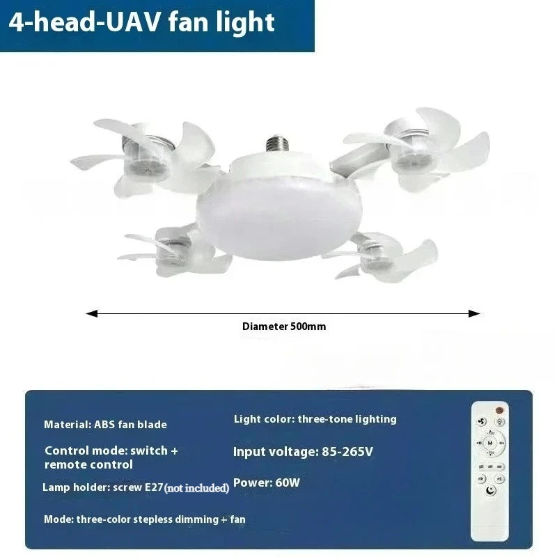 AeroGlow LED Drone Ceiling Fan Light