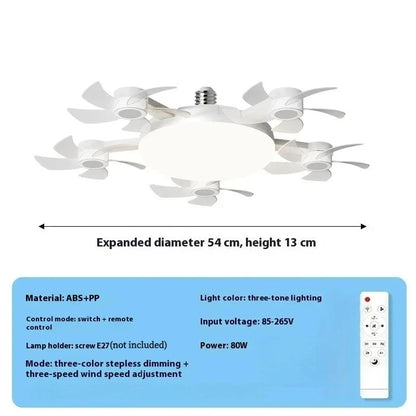 Silent Multi-Head Drone Fan Light